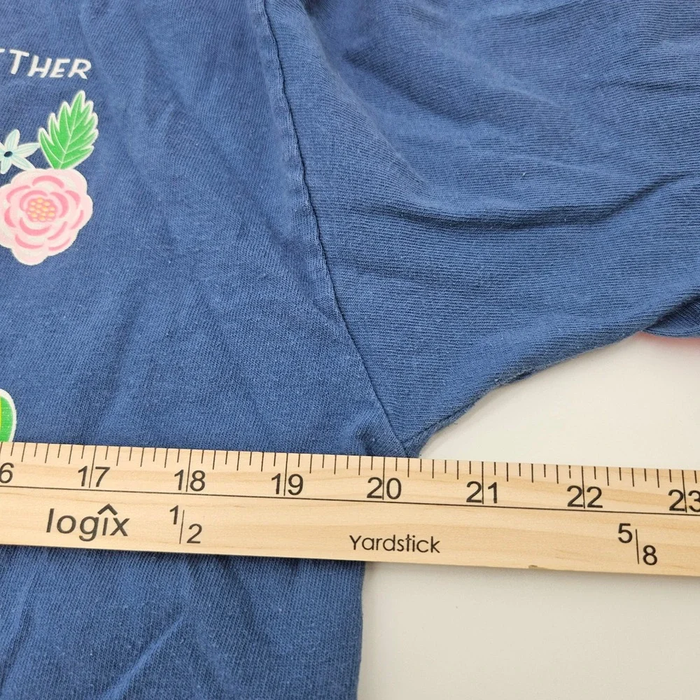 Simply Southern Sisters Cacti Cats Long Sleeve Shirt Blue Size Large - Picture 8 of 10